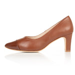 Lisa Wide Width Pump – Brown Leather