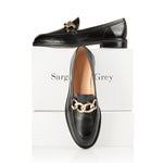 Wide Width Loafers  -  Black Leather