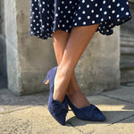 Lori Extra Wide Width Pump - Navy Suede