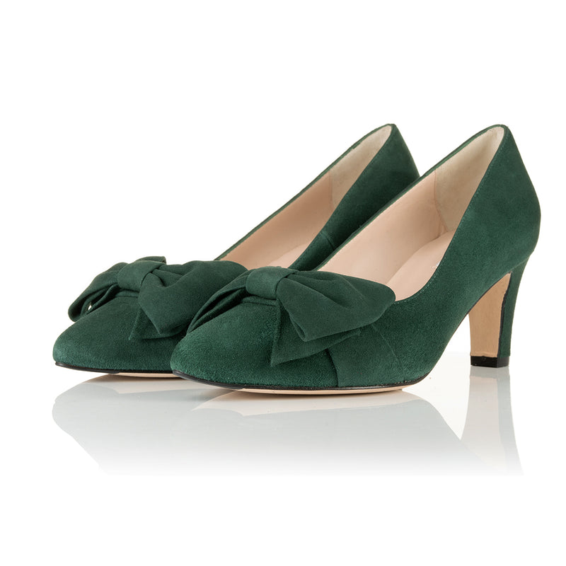 Lori Extra Wide Width Pump Green Suede