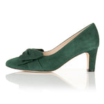 Lori Extra Wide Width Pump – Dark Green Suede