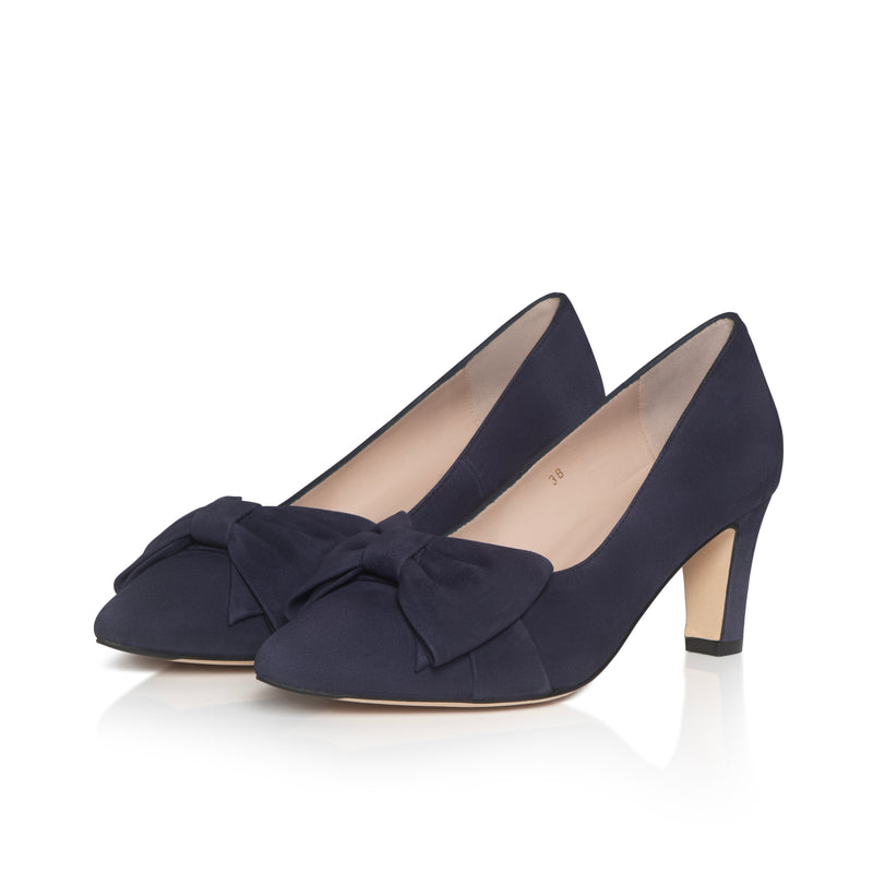 Lori Extra Wide Width Pump - Navy Suede