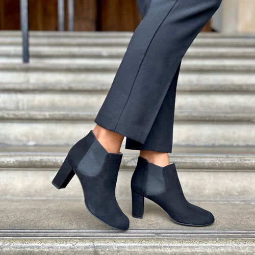Lucille Extra-Wide Width Boots - Black Suede