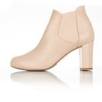 Lucille Wide Width Boots - Beige Leather