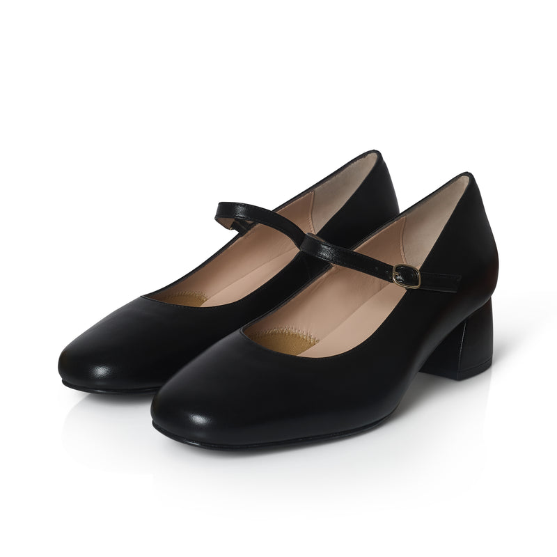 wide black dress shoes women Madison Extra Width Block Heel Pumps - Leather Plus size sewing these casual and dress Black Bear Letter Print RUSH ORDER ?:NO