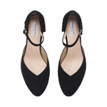 Mika Extra Wide Width Platform Heels - Black Suede