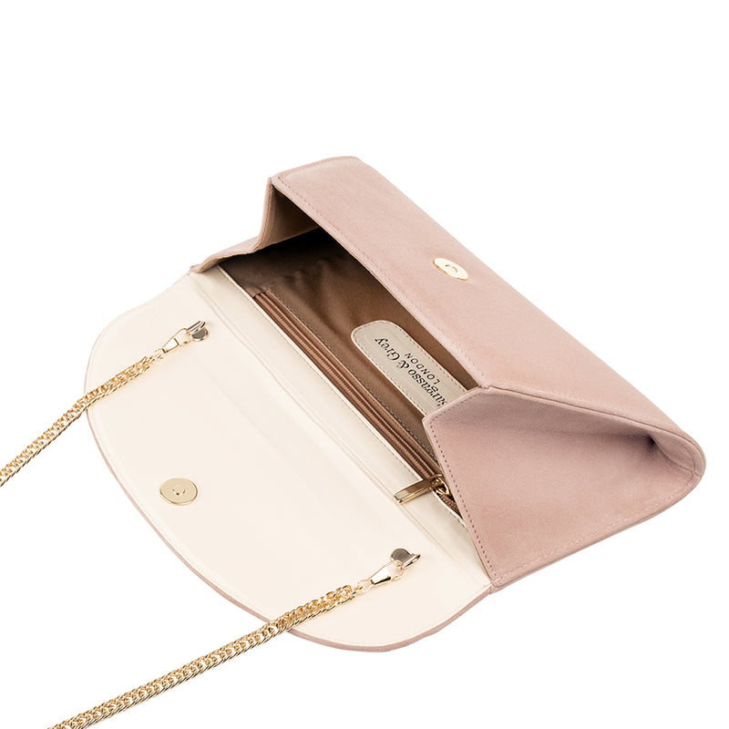 Clutch - Rose Pink Suede