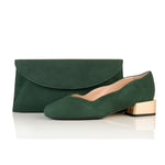 Olivia Wide Width Pumps – Green Suede