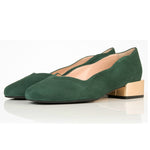 Olivia Wide Width Pumps – Green Suede