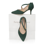 Phillie Extra-Wide Width Shoes - Green Suede