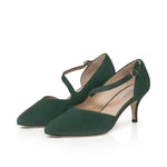 Phillie Extra-Wide Width Shoes - Green Suede