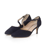 Phillie Wide Width Shoes - Navy Suede