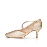 Phillie Extra Wide Width Shoes - Gold Leather