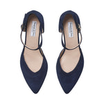 Puckle Extra Wide Width Heels - Navy Suede