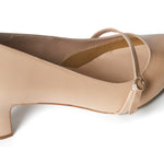 Stevie Extra Wide Pumps - Nude Patent Leather