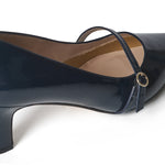 Stevie Extra Wide Pumps - Navy Patent Leather