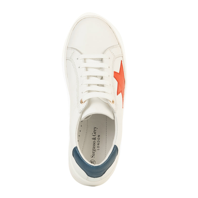 Superstella Wide Width Sneakers - Navy & Red