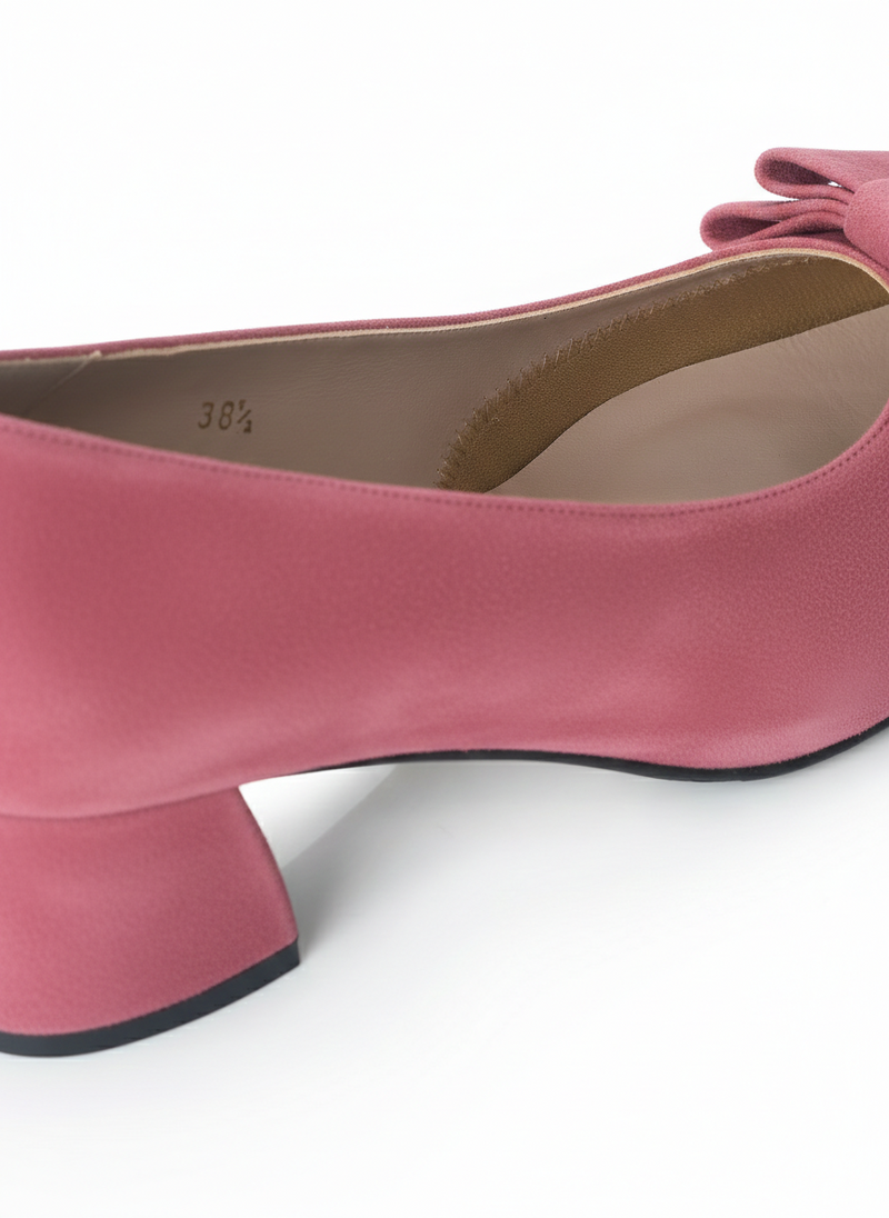 Suzie Extra Wide Width Block Heel Pumps - Raspberry Suede | Sargasso ...