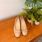 Tamsin Extra Wide Width Block Heel Pumps - Taupe Leather