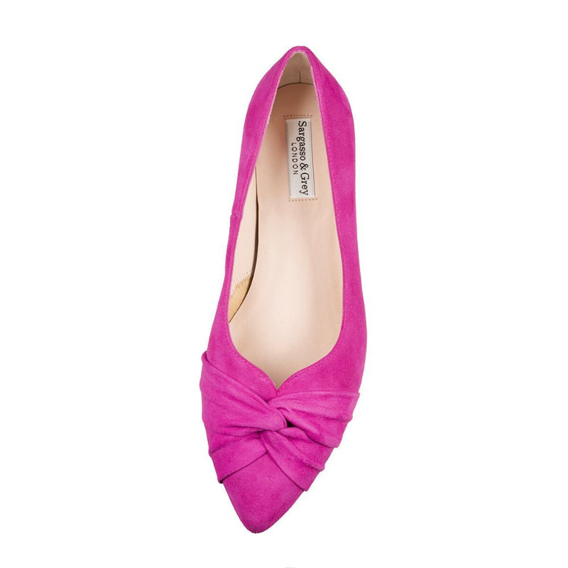 Tandi Extra Wide Width Kitten Heels - Hot Pink Suede