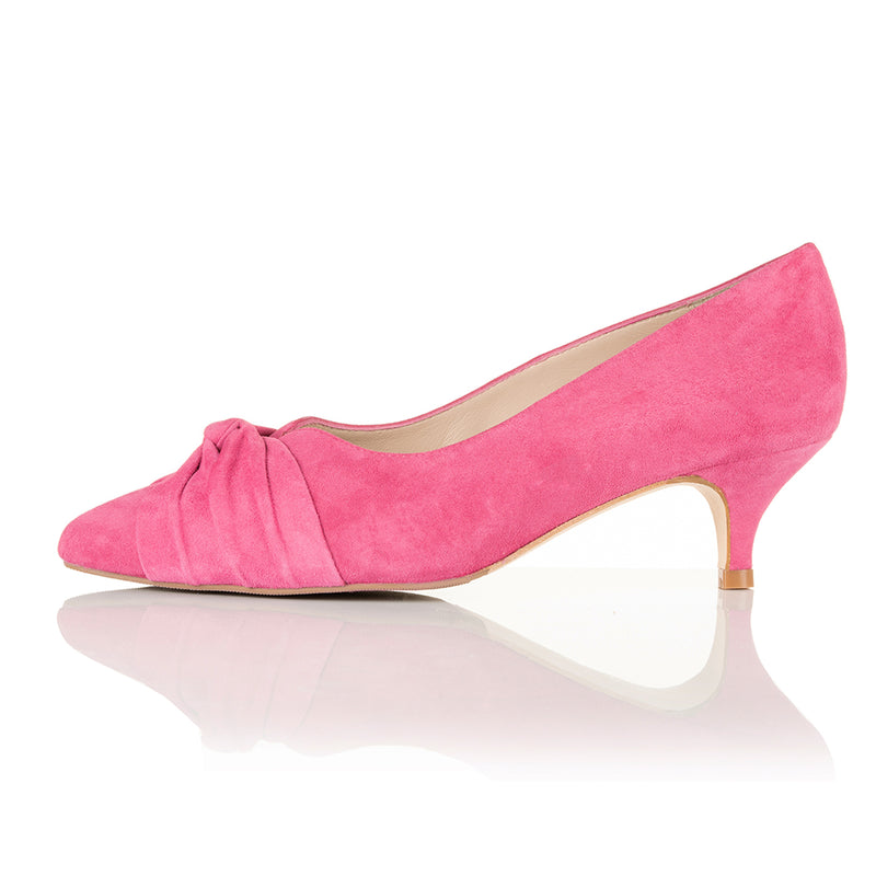 Tandi Wide Width Kitten Heels Hot Pink Suede