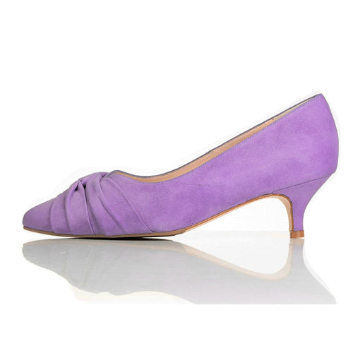 Tandi Extra Wide Width Kitten Heels - Lavender Suede