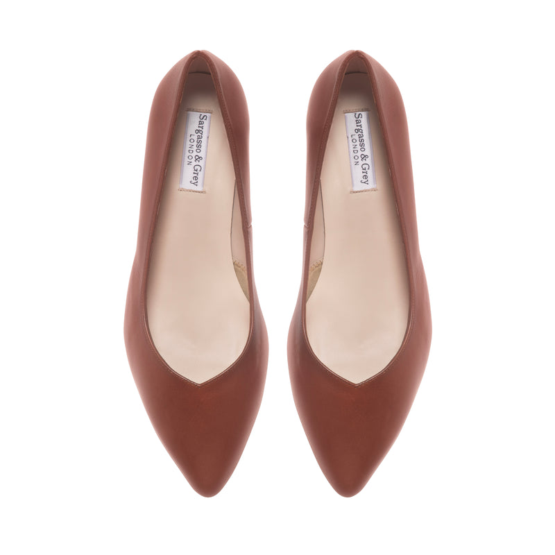 Tori Extra Wide Width Block Heel Pumps - Tan Leather