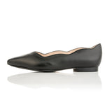 Vivienne Wide Width Ballet Flats - Black Leather