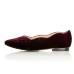 Vivienne Wide Width Ballet Flats - Burgundy Velvet