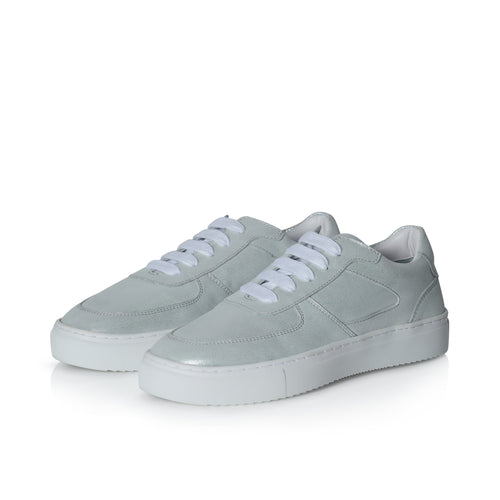 Emma Wide Width Sneakers - Silver Leather