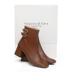 Jasper Wide Width Boots - Brown Leather