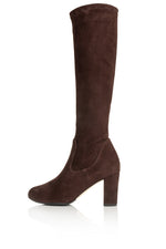 Lydia Wide Width Knee High Boots - Brown Suede
