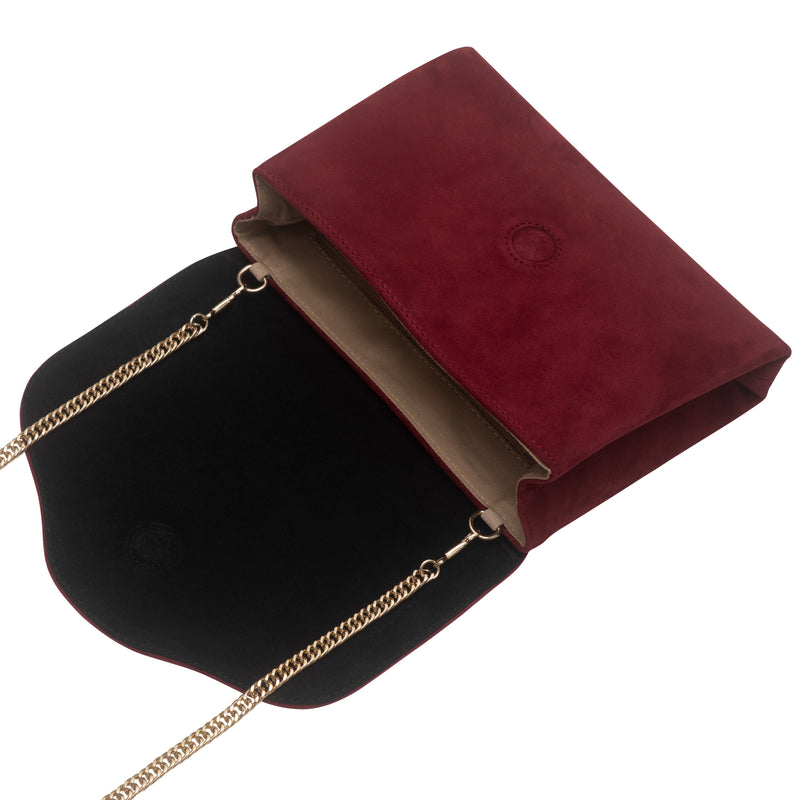 Clutch - Burgundy Suede