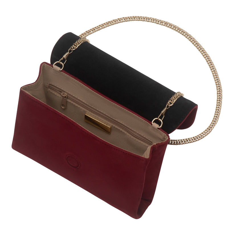 Clutch - Burgundy Suede