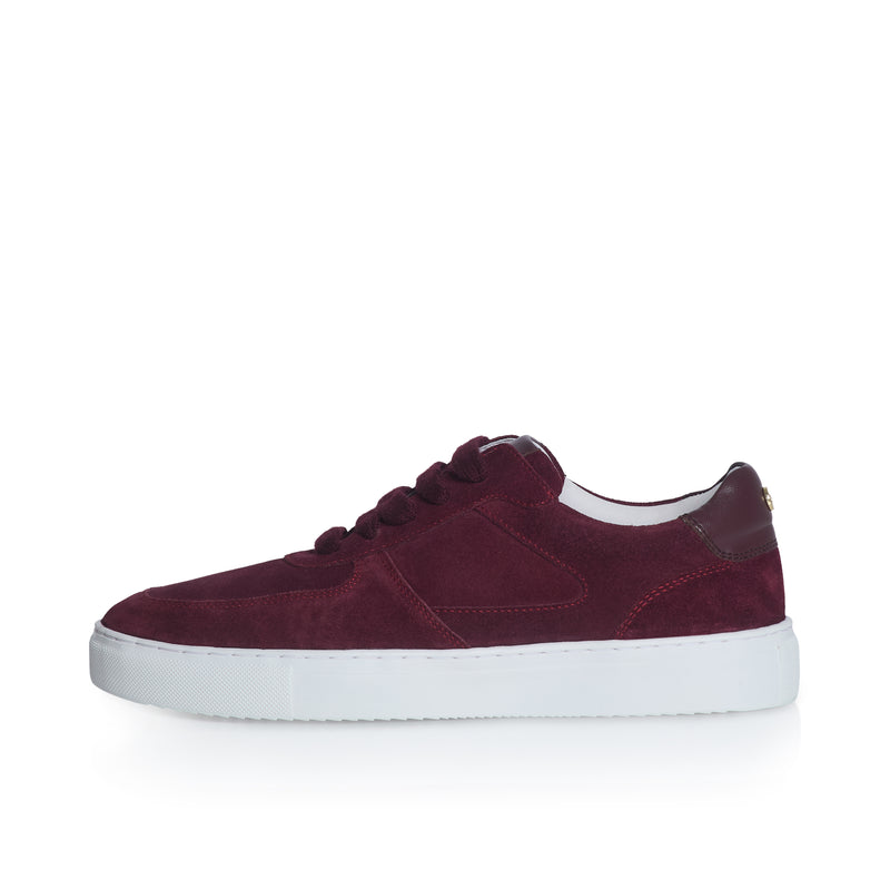 Emma Wide Width Sneakers - Burgundy Suede