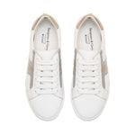 Extra Wide Width Sneakers - Gold & Silver Leather