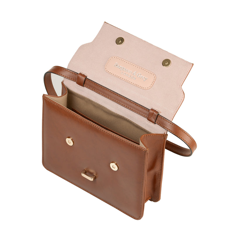 Jessamy Crossbody Bag - Cognac Leather