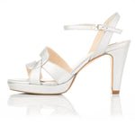 Star - Wide Width Platform Sandal - Silver Leather