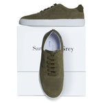 Emma Wide Width Sneakers - Khaki Suede