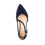 Indy Wide Width Flats - Navy Suede - Top