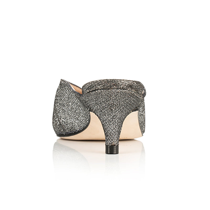 Jazz Wide Width Mules - Graphite Shine - Back