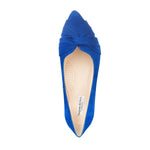 Lola Wide Width Court Shoe – Cobalt Blue Suede - Top