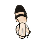 Star - Wide Width Platform Sandal - Black Suede - Top