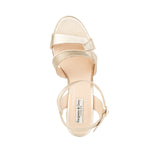 Star - Wide Width Platform Sandal - Gold Leather - Top