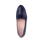 Sylvie Wide Width Loafers  - Navy Leather - Top