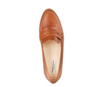 Sylvie Wide Width Loafers  - Tan Leather - Top