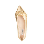 Venetia Wide Width Ballet Flats - Gold Leather - Top