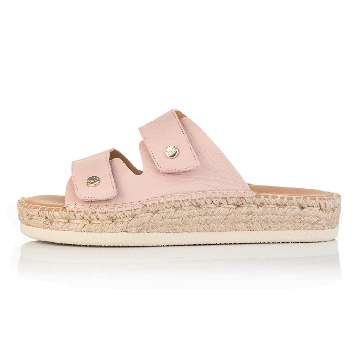 Candy - Wide Width Espadrille - Pink Leather – Sargasso and Grey
